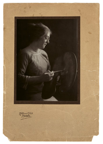 Portrait of Ethel Carrick, c1913-16, from May and Mina Moore Studios.