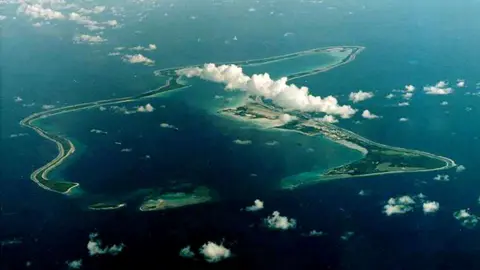 Reuters Diego Garcia, the largest island in the Chagos archipelago and site of a major UK-US military base in the Indian Ocean