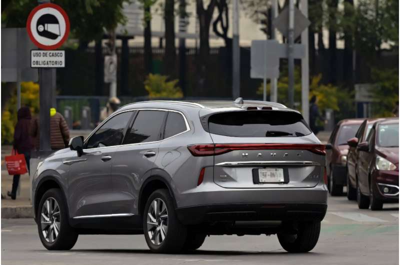 A Chinese-made Haval H6 SUV is seen on Reforma Avenue in Mexico City