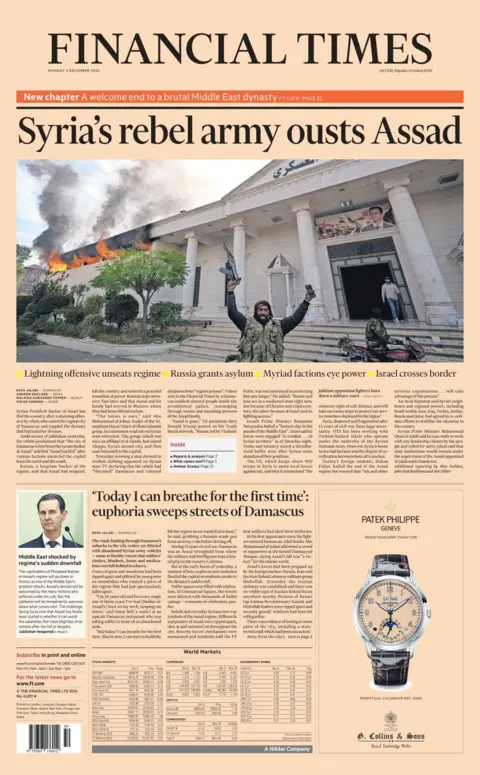 Financial Times front page 9 December