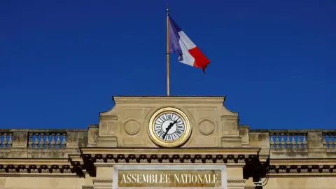 Reuters The French National Assembly building in Paris, with the French flag flying above it 