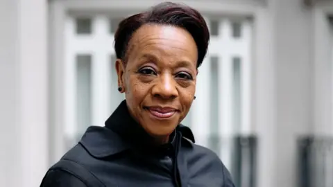 Getty Images Marianne Jean-Baptiste poses during a "Hard Truths" portrait session at the 68th BFI London Film Festival at The Corinthia Hotel on October 15, 2024 in London, England