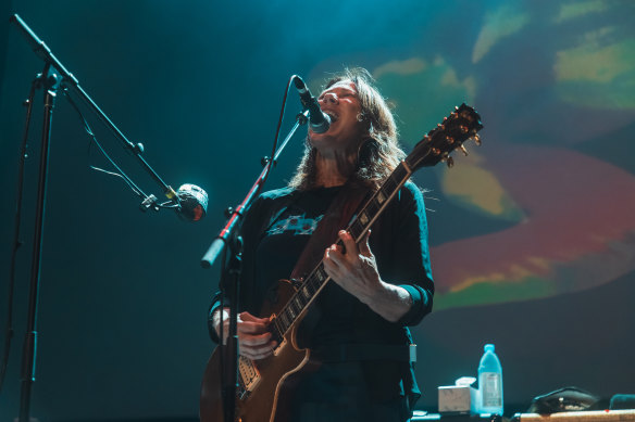 Deal performing with The Breeders in Melbourne ealier this year.