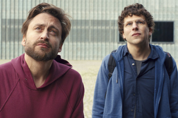 Kieran Culkin (left) and Jesse Eisenberg play cousins honouring their grandmother in A Real Pain.