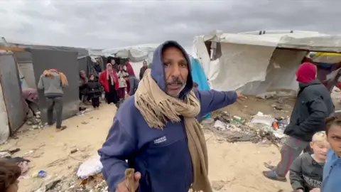 BBC Mohammed Al-Halabi at the beach camp in Deir Al Balah