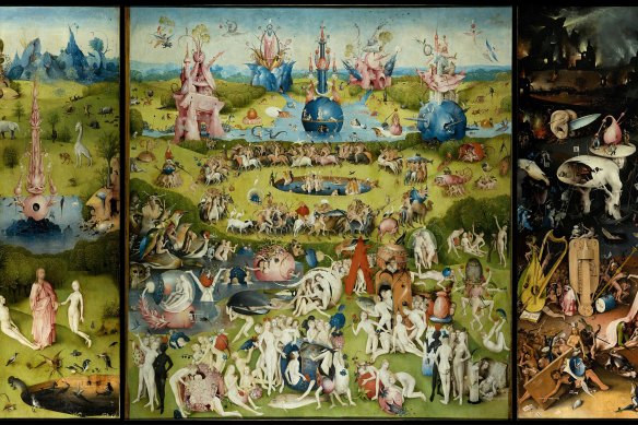 Hieronymous Bosch’s The Garden of Earthly Delights (1490-1510): it’s a lot.