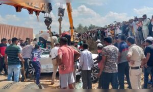 Bengaluru accident: Six dead after container truck overturns on car near Nelamangala