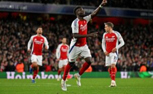 Bukayo Saka Brace Sinks Monaco As Arsenal Eye UEFA Champions League Last 16