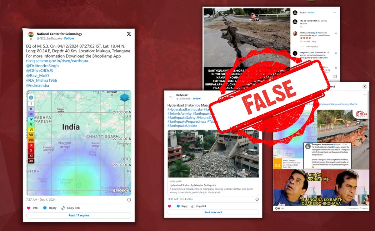 Do These Viral Images Show Aftermath Of Telangana Earthquake? A Fact Check