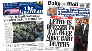 ‘Turmoil in South Korea’ and ‘Letby quizzed’ in jail