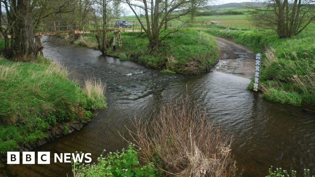 Search for missing man near Northumberland ford flooded in storm