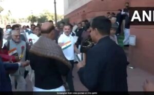 Rahul Gandhi’s Rose, Tiranga Gift For Rajnath Singh Amid Parliament Impasse