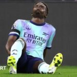 Bukayo Saka injury: Arsenal winger out for ‘many weeks’ with hamstring injury