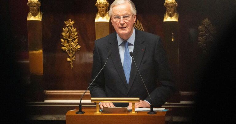 French Prime Minister Michel Barnier resigning after parliament’s no-confidence vote