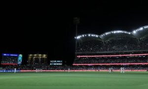 IND vs AUS 2nd Test: Flood lights go off at the Adelaide Oval during Australian innings