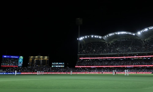 IND vs AUS 2nd Test: Flood lights go off at the Adelaide Oval during Australian innings