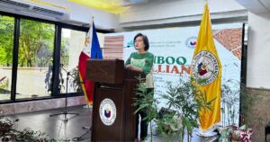 Kay Gozon-Jimenez, owner of Antipolo’s Carolina Bamboo Garden, calls for bamboo sustainability