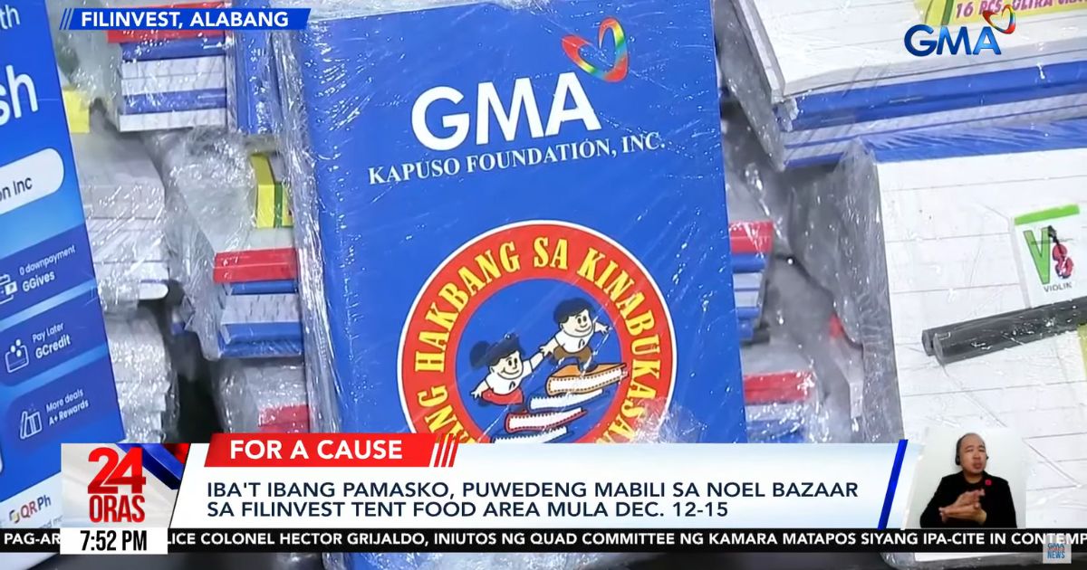 GMA Kapuso Foundation’s Noel Bazaar booth offers school supplies you can purchase for students in need