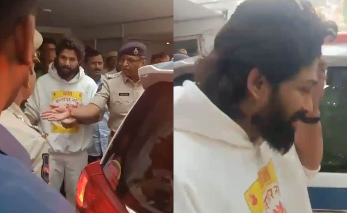 Viral Video Shows ‘Pushpa 2’ Star Allu Arjun’s Arrest By Hyderabad Police