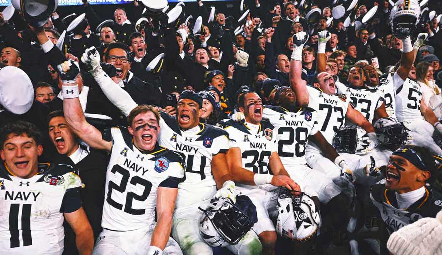 Navy dominates in 31-13 win over No. 22 Army to snap 2-game rivalry losing streak