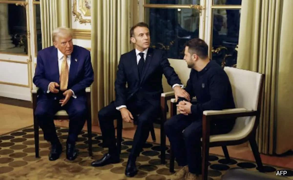 Trump, Zelensky, Macron Discuss “Crazy” World In Paris