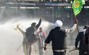 Farmers Pause March To Delhi As Haryana Cops Use Tear Gas, Water Cannon