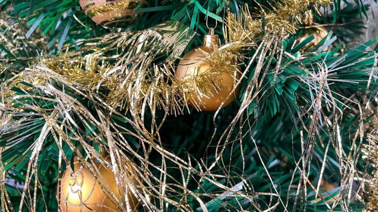 Tinsel on a tree used to be a sign of wealth, as it was made with strips of real silver