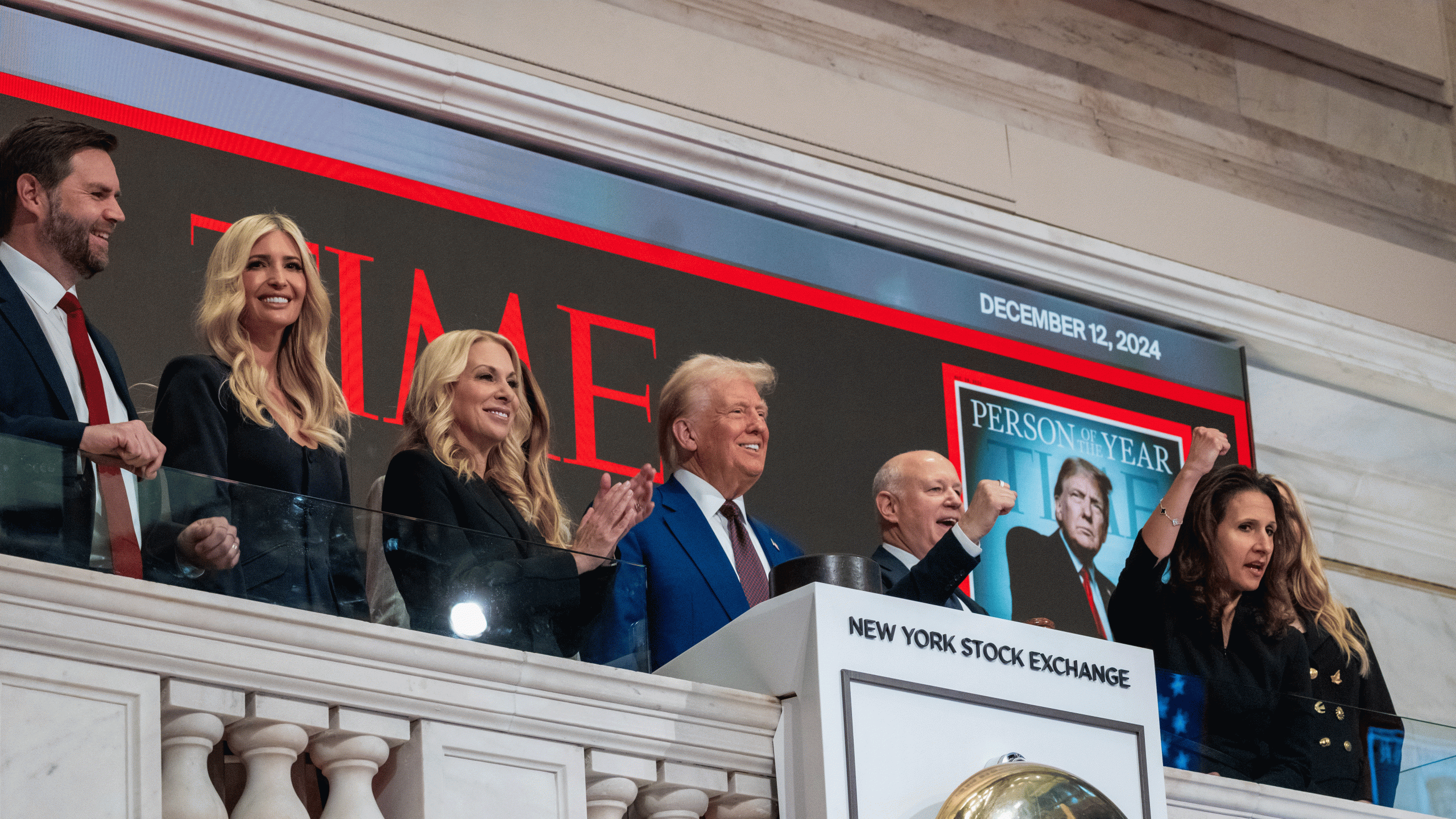 Trump rings NYSE opening bell to kick off trading