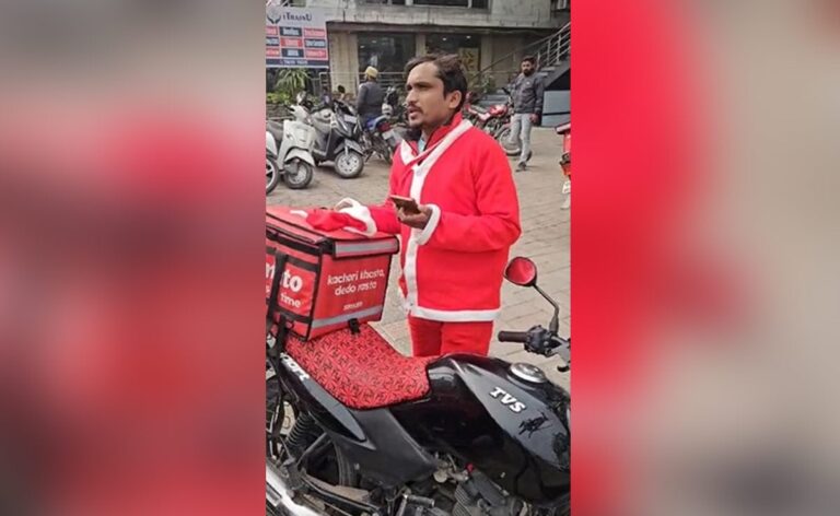 Delivery Man Made To Remove Santa Outfit