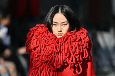 Getty Images A model walks the runway during the Stella McCartney Womenswear Fall/Winter 2024-2025 show as part of Paris Fashion Week on March 04, 2024 in Paris, France. 