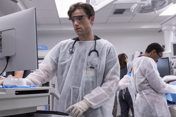 Patrick Ball stars in hectic medical drama  <i>The Pitt</i>.