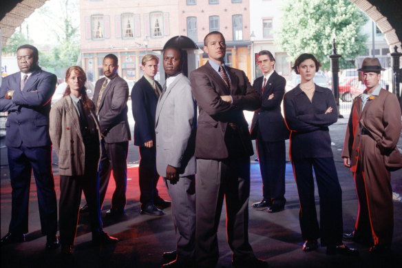 The cast of the gritty <i>Homicide: Life on the Street</i>.