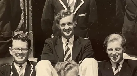 Noel Philo A young Noel Philo poses for a group photo while at university at Oxford.