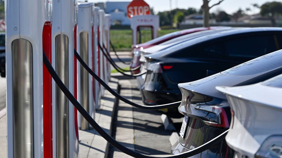 Tesla EV charging station