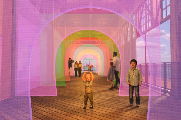 Interactive playground: Colour Maze at the Sydney Festival.