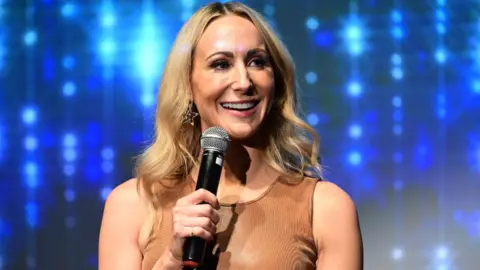 Getty Images Nikki Glaser performs onstage during The Scleroderma Research Foundation's Cool Comedy Hot Cuisine: A Tribute to Bob Saget at Edison Ballroom on November 08, 2023 in New York City