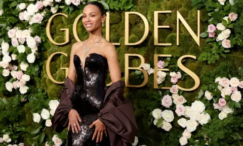 Getty Images Zoe Saldana attends the 82nd Annual Golden Globe Awards at The Beverly Hilton on January 05, 2025 in Beverly Hills, California