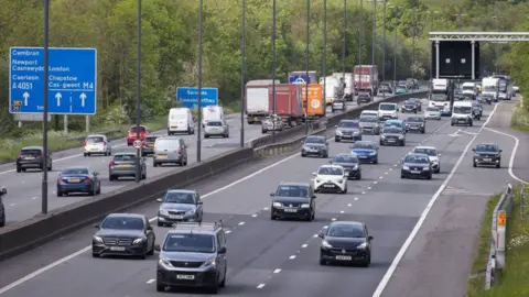 Getty Images The M4 motorway around Newport