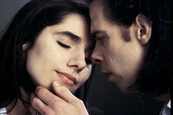 PJ Harvey and former partner Nick Cave in the film clip for Henry Lee.