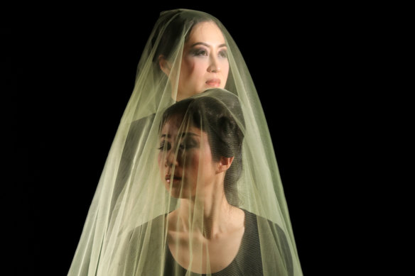 Mindy Meng Wang with Monica Lim in Opera for the Dead.