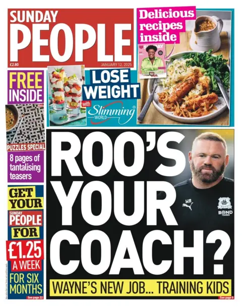 The headline in the Sunday People reads: Roo's your coach?