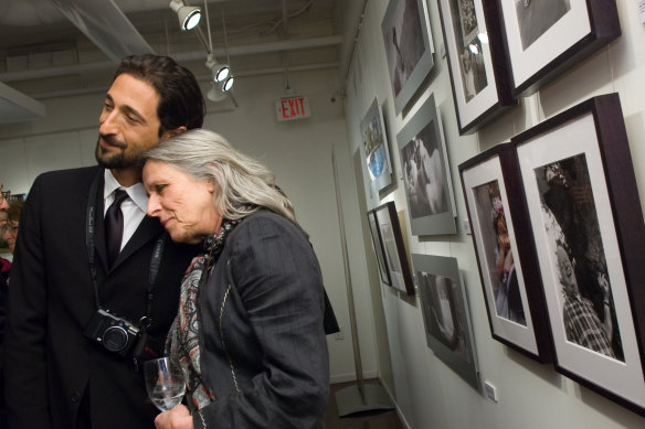 Adrien Brody with his mother, photographer Sylvia Plachy, at the opening of the joint  American Character: A Photographic Journey exhibition in Washington in 2009.