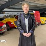 Worcestershire woman celebrates her 50-strong classic car collection that includes a Lamborghini, BMW and an F1 car