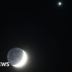 Venus and crescent Moon stun stargazers