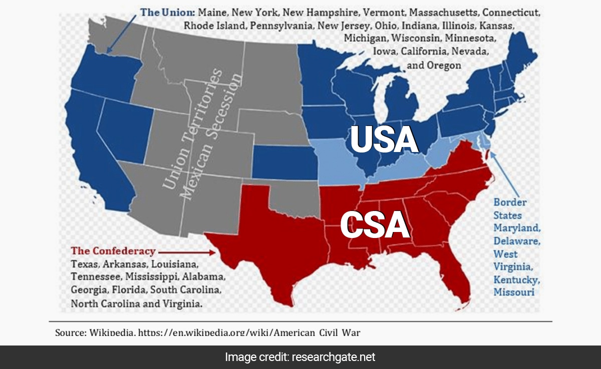 When The United States Broke Into 2 Countries, Had 2 Presidents, 2 Flags