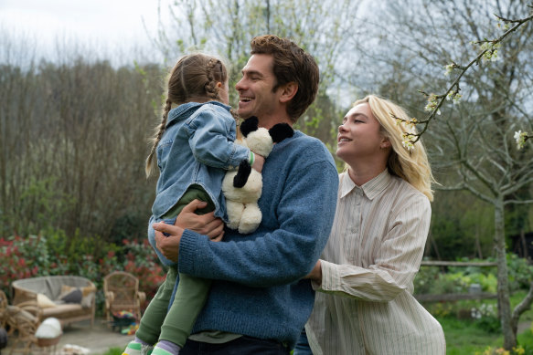 We Live in Time stars Florence Pugh and Andrew Garfield as a young couple for whom time is running out.