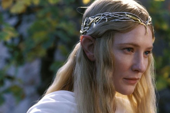 Cate Blanchett as Galadriel in The Lord of the Rings: The Fellowship of the Ring.