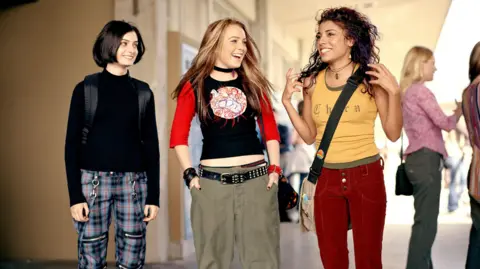 Alamy Promotional image of Haley Hudson, Lindsay Lohan and Christina Vidal in the film Freaky Friday