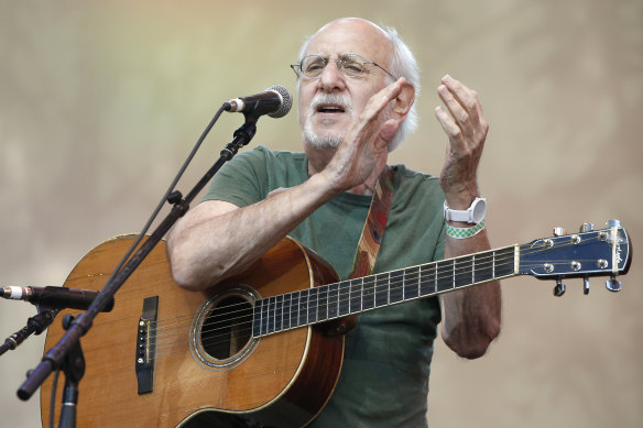 Peter Yarrow performs in New York on  July 20, 2014.