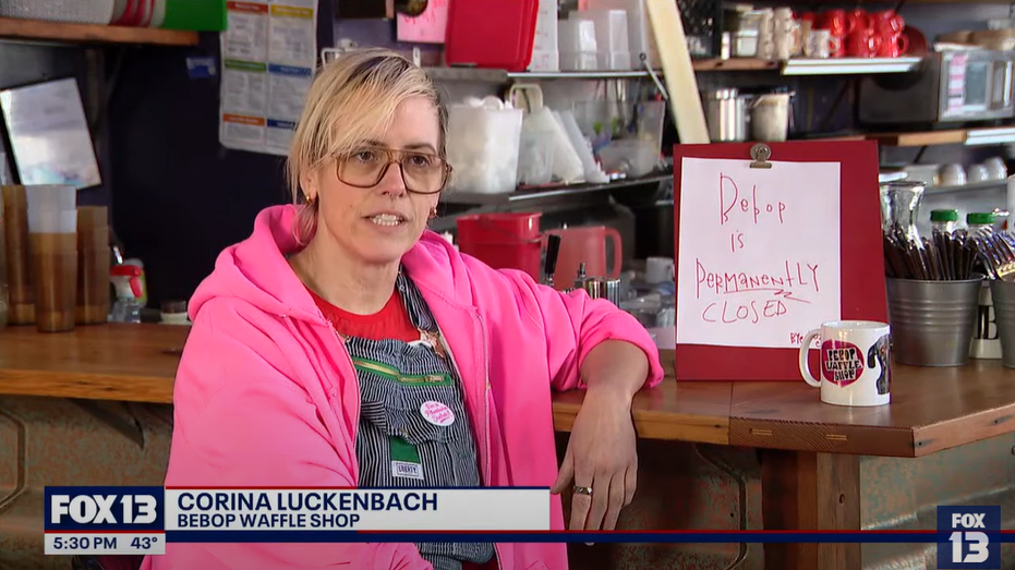 Waffle shop owner laments the closure of her business